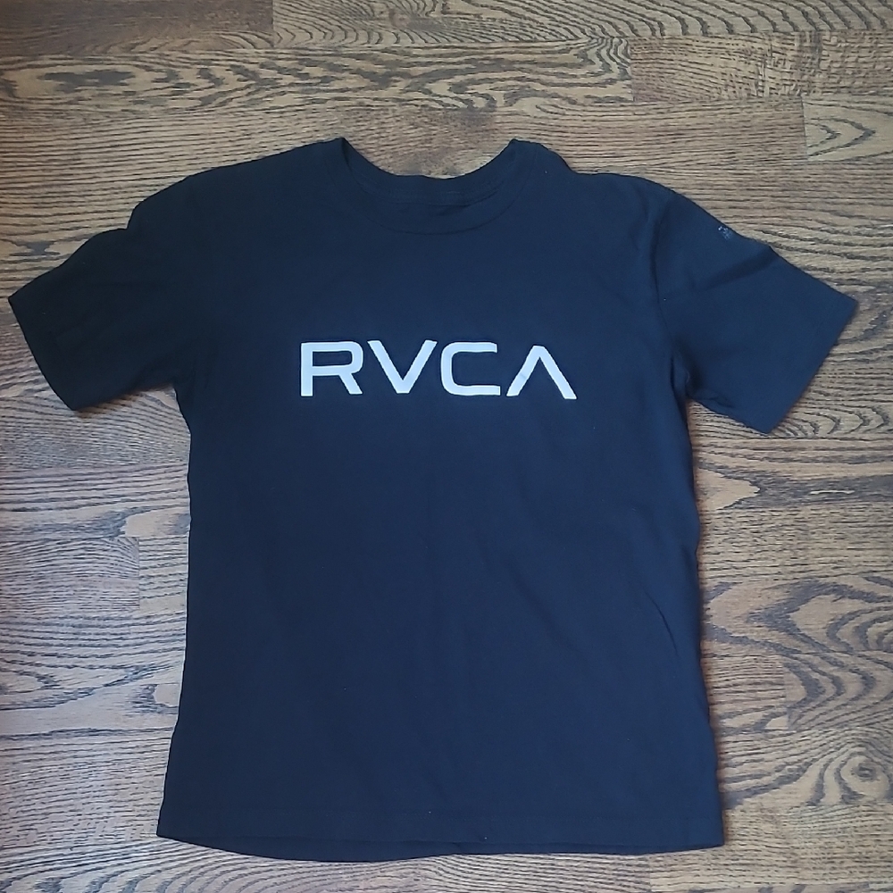 RVCA Youth black Tee with White Logo